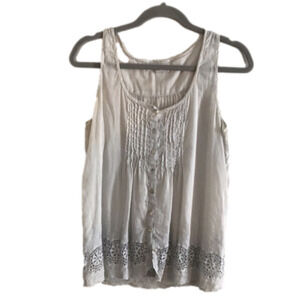 Silk/Cotton Embroidered  Blouse Size M